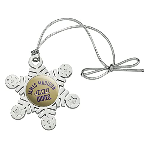 GRAPHICS & MORE James Madison University Dukes Metal Snowflake Christmas Tree Holiday Ornament