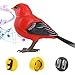 Robot Bird - Electric Singing and Chirping Toy, Simulates Realistic Bird Sounds, Battery Operated for Home Decoration, Light & Voice Control