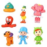 Pocoyo Toys Set 7 Pcs Cute Mini Action Figure Dolls Cartoon Characters Figures Cake Topper Cake...