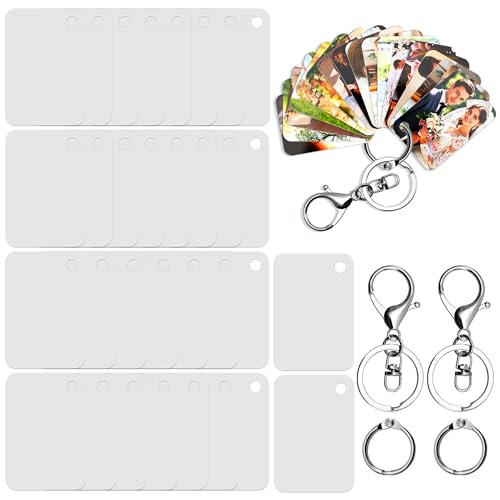 AOUXSEEM Sublimation Mini Photo Album Blanks with Keychain, Double-sided PVC Material for Heat Press Family Souvenir Project Christmas Valentine's Day Gifts,1.9x1.3inches Vibrant Waterproof (32)