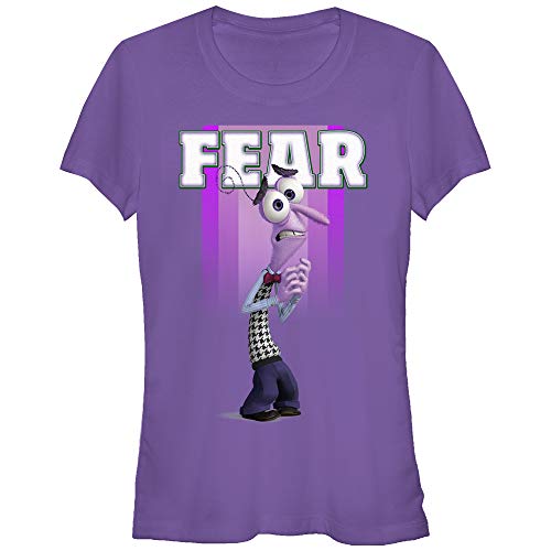 Juniors Inside Out Fear Portrait T-Shirt - Purple - Large