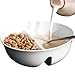 Just Crunch Anti-Soggy Cereal Bowl - Keeps Cereal Fresh & Crunchy | BPA Free | Microwave Safe | Ice Cream & Topping, Yogurt & Berries, Fries & Ketchup and More – White
