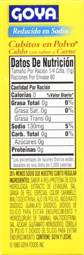 Goya Foods Beef Bouillon Reduced Sodium, 2.82 Ounce (Pack of 24)