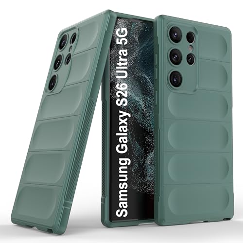 Image of Zapcase Back Case Cover for Samsung Galaxy S26 Ultra 5G | Compatible for Samsung Galaxy S26 Ultra 5G Back Cover | Liquid Silicon Magic Case with Camera Protection | Dark Green