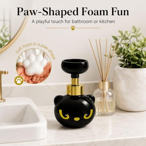 Cat Paw Foam Soap Dispenser, Refillable Pump for Bathroom and Kitchen,2 - 1