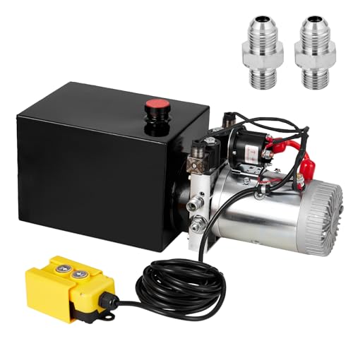 Litake Double Acting Hydraulic Power Unit 12V 10.5 Quart Car Lift Hydraulic Pump Power Unit, Hydraulic Pumps with 10L Steel Tank, Car Lift Hydraulic Power Unit for Auto Repair