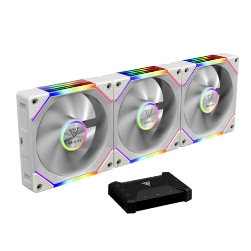 Image of Gamdias Aeolus P2-1203U WH White ARGB 3 Fans 120mm Controller Kit