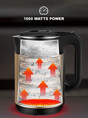 Bouilloire électrique 3 L rapide de 1500W avec couvercle rabattable - 8
