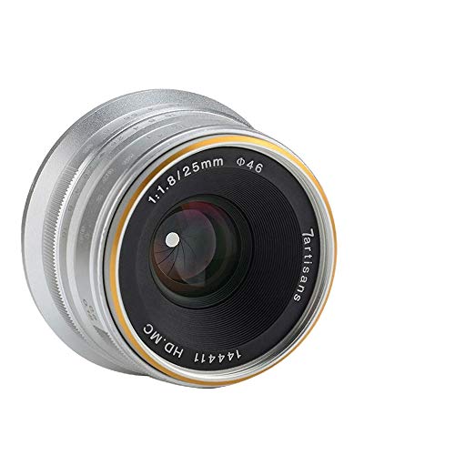 Image of 7artisans 25 mm F1.8 Manual Focus Prime Lens for Fuji Cameras (Fuji XF, Silver)