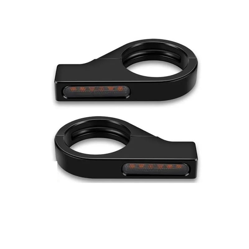 Clignotant de moto double couleur pour résoudre le manque de visibilité sur tube 39mm-41mm