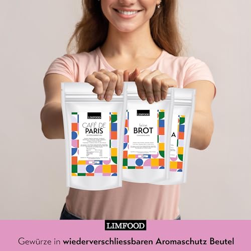 Limfood| 200g Cafe de Paris Gewürz, Gewürzmischung grob, zur Herstellung von Sauce und Butter mit feinem Kräutergeschmack