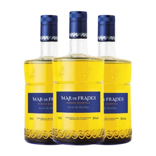 Licor de hierbas Mar de Frades Orujo de Galicia 70 cl (Caja de 3 Botellas de 70 cl)
