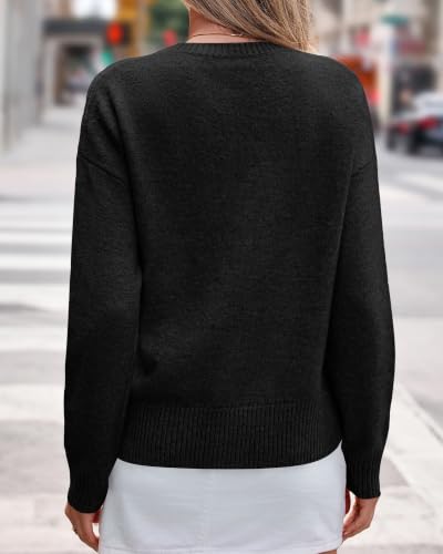 KIRUNDO V Neck Sweaters for Women 2026 Casual Pullover Long Sleeve Tops - image 3