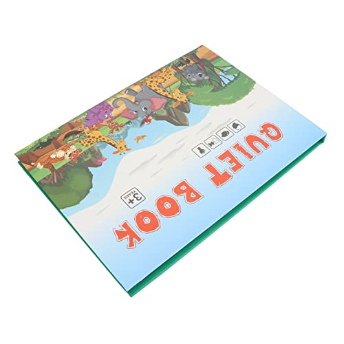 Kid Quiet Learning Book, Interactive Funny Cartoon Preschool Learning Book Educational Animal Patter