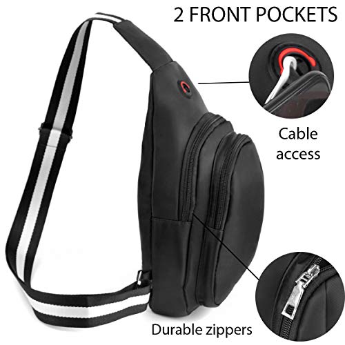 WESTEND Crossbody Nylon Sling Bag Backpack with Adjustable Strap4