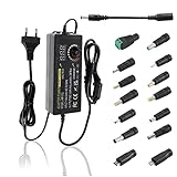 Universal Netzteil 3V-24V 3A 9W-72W Einstellbares Netzteil AC/DC Netzteiladapter 100V-240V AC zu DC mit 14 pcs Adapter Stecker für Haushaltsgeräte LED Beleuchtung,DVD,TFT Monitor und Lautsprecher usw
