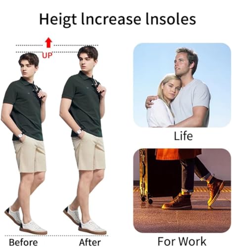 Plantillas elevadoras de altura 1 par para hombre y mujer miniatura 2