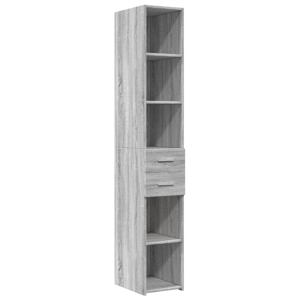 Mobile Alto Sottile Grigio Sonoma 30x42,5x225 cm