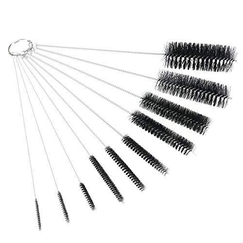 ABEST Bottle Cleaning Brushes, Tube Brush, Narrow Neck Bottles, Cleaning Brush, Nylon Bottle, Airbrush Nozzle, Drinking Straw for Glasses, Kitchen