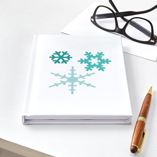 Diario personal tapa dura con diseño copos de nieve miniatura 4