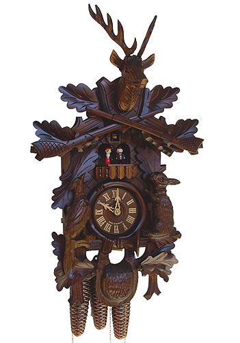 Horloge Coucou Forêt Noire Hekas KA 3629 EX - Maison Avec Colporteur Mobile - NEUF