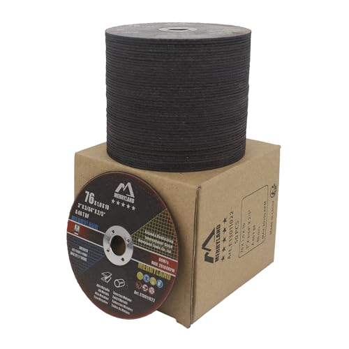 Merryland Disque à Tronçonner 76 Métal INOX Acier Fer, 76 X 1,0 mm Disque de Coupe 50 Pièces, Disque Découper pour Meuleuse d'Angle, Expert-line...