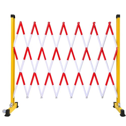 JYBNBBE Telescopic Traffic Fence Folding Portable Scissor Gate,Expandable Mobile Barrier Traffic Fence, Retractable Traffic Fence Portable Safety Barrier Industrial Expandable Me,Red-120x200cm