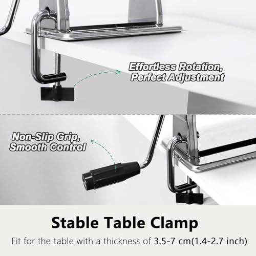 2-in-1 Pasta Maker with Cleaning Kit, Adjustable Thickness Settings Pasta Maker Machine with Pasta Roller and Cutter, Dual Width Noodle Maker for Pasta, Spaghetti, Fettuccine, Lasagna