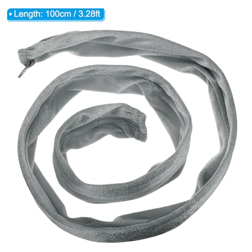 Image of PATIKIL 3.28ft Lamp Chain Cover, Chain Protective Sleeve Washable with Zipper for Chandelier Lighting Wires Swing Light Fixture, Grey