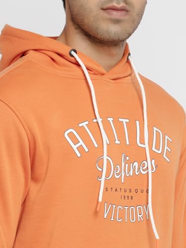 Image of Status Quo Mens Printed Round Neck Hooded Sweatshirt