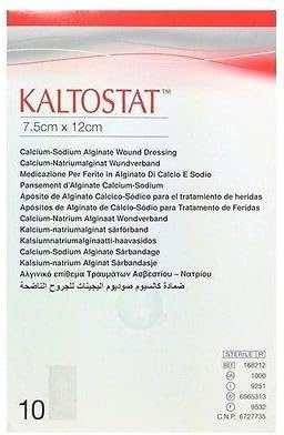 Kaltostat Alginate Dressings 7.5cm x 12cm x10 Sterile Non-Woven Haemostatic ELS231