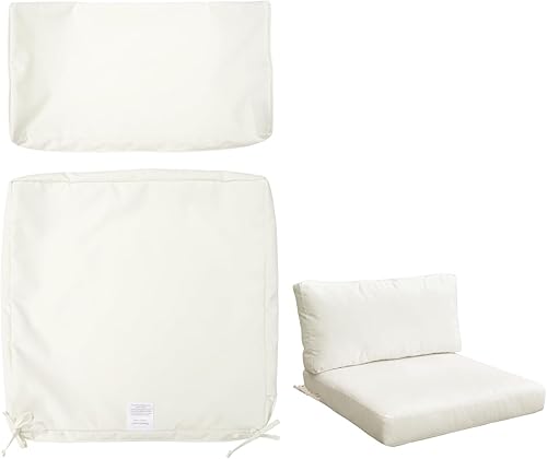 Miniatura 1 de Juego de 2 fundas de repuesto para cojines de asiento de patio al aire libre y respaldo para sofá seccional, sofá biplaza y muebles, a prueba de