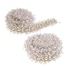 P Prettyia 2 Rotoli Elegante Pizzo Nastro Sfilacciato Bordo Applique da Sposa Avorio con Perline Perle Trim