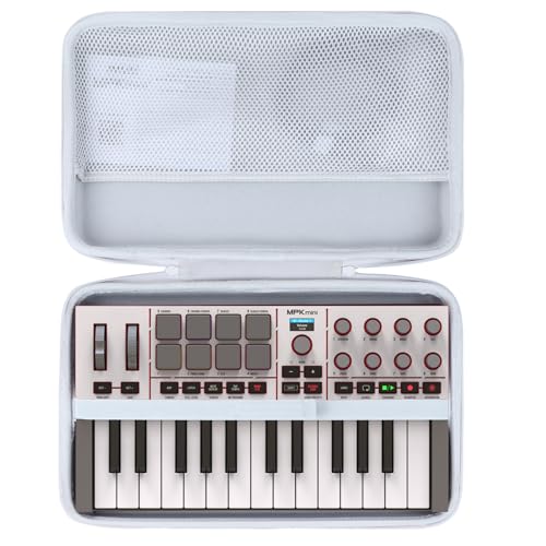 Lebakort���[�P�[�X�ƌ݊����̂���Akai Professional MPK Mini IV MIDI�L�[�{�[�h�R���g���[���[�i�O���[ �P�[�X�j