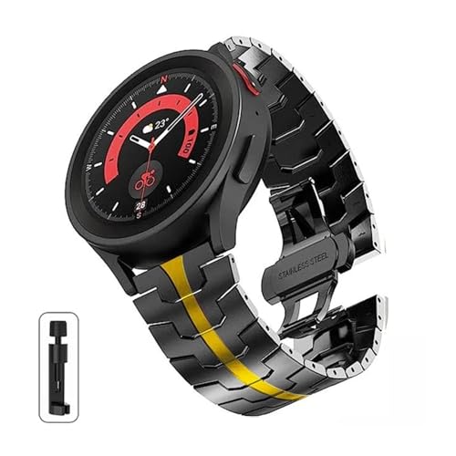 [PLYYQZM] 20mm 22mm XeXX`[Xgbv .Sam su ng ɍ Galaxy Watch7 6 5 4 40mm 44mmoh,Hua wei ɍWatch GT5 GT4 46mmuXbgɓK(Black 