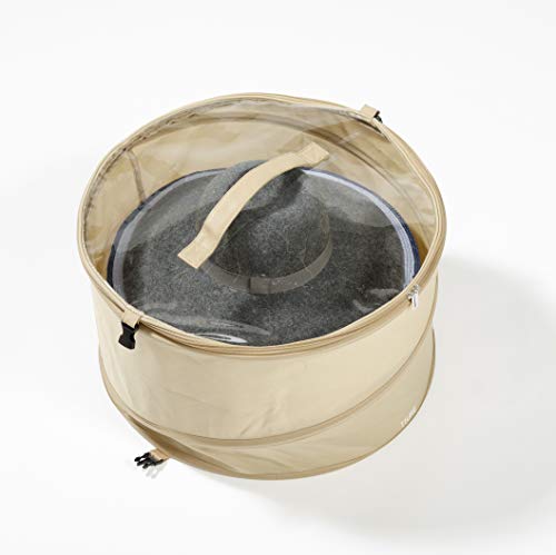 image for TIURE Large Hat Pop Up Bag Storage and Travel Box for Big Round Hats a
