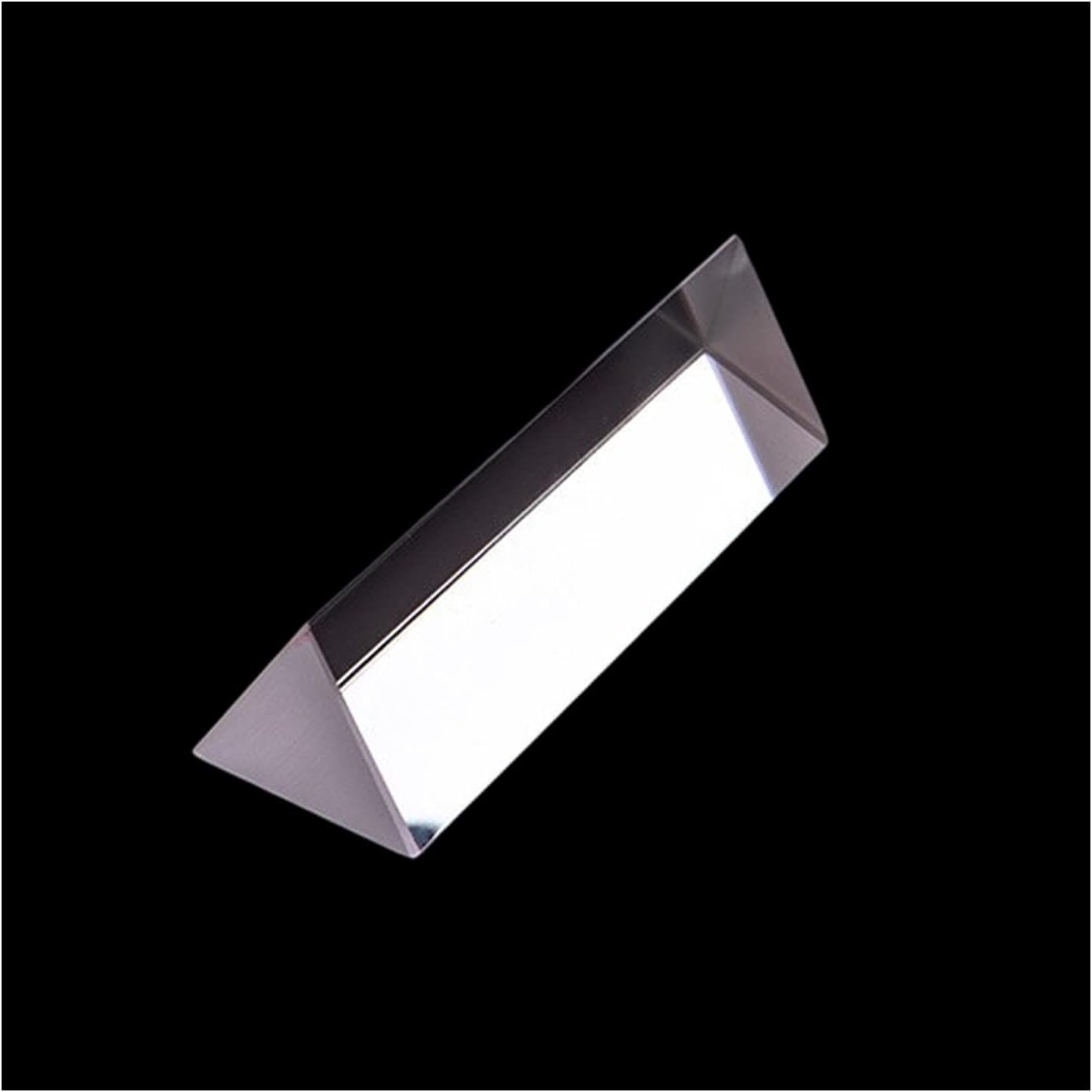 Prism Glass Triangular Prism Full Rainbow Color Spectrum for Photography Science Experiments Light Spectrum, 87×14×14Mm