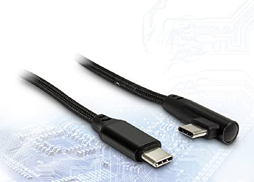 Inter-Tech Cable Type C to Type C 90 Degrees 1 m Black