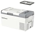 Setpower 20L/21QT Portable Car Refrigerator 12V/24V DC & 110/240V AC Electric Cooler and Freezer for Truck, RV, SUV, Van, Camping, and Travel (White)