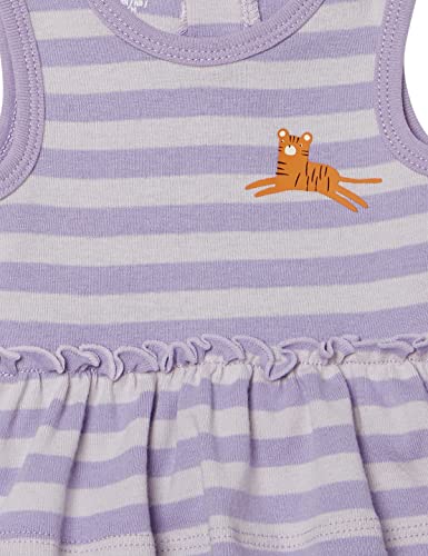 Amazon Essentials Baby Girls' Sleeveless Bodysuit Dress, Pack Of 3, Grey Cat/Lilac Stripe/Dots, 0-3 Months #TOP4