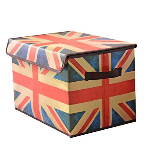 TOYANDONA Clothing Storage Bin Fabric Closet Organizer Shelf Union Jack Cube Box Sundries Containing Boxes for Dorm Bedroom Living Room Closet