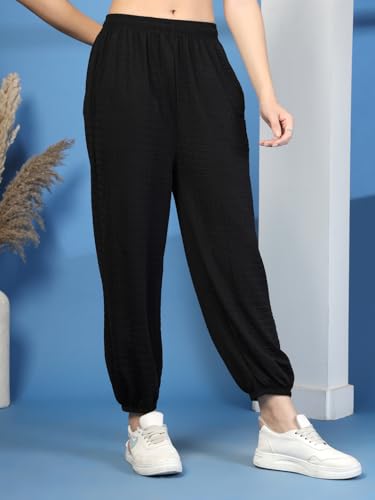 Image of UZARUS Women's Ultra-Soft Baggy Fit /Relaxed Fit Joggers with Side Pockets & Gripped Hem