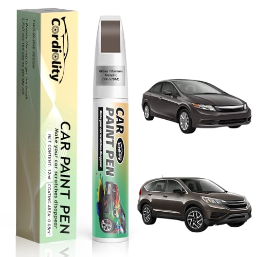 Cardiality Urban Titanium Metallic(YR-578M) Touch Up Paint Pen for Honda,Car Paint Scratch Repair Pen Quick and Easy Fix Auto Paint Scratch