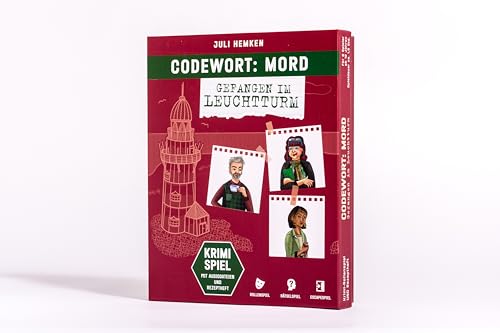 Codewort: Mord. Gefangen im Leuchtturm. Krimidinner-Rollenspiel und Kochbuch. Fuer 6 Spieler ab 12 Jahren.: 54 Anweisungskarten,