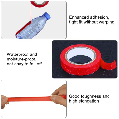 Image of 6 Rolls Colored Electrical Tape, Waterproof, Dustproof, Oil Resistant, Strong Adhesive, Electric Wire Colored Tape Suitable for Domestic, Commercial, and Industrial environments, 0.6 in by 33 Feet
