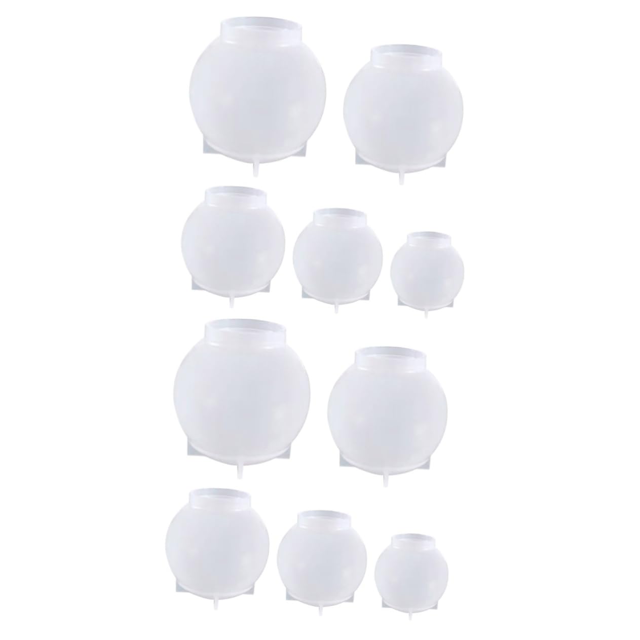 Homoyoyo 2 Set Stampo In Resina Epossidica Per Cristalli Stampo In Silicone Per Candele Stampo A Sfera Stampo Per Cera Per Candele Stampo Per Decorazioni Di Gioielli 5 pezzi*2