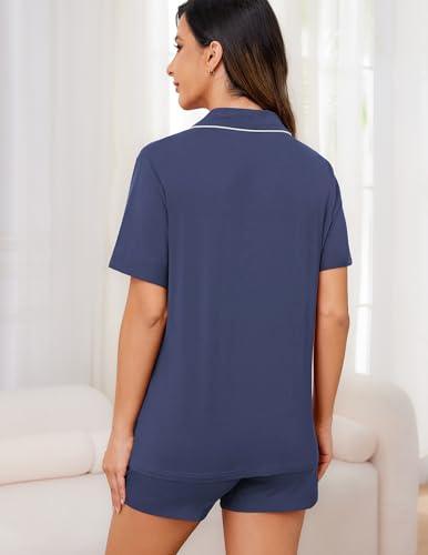 Image of HNG Pajama Sets for Women 2 Piece PJ Sets Short Sleeve Lounge Set Fashion Sleepwear XS-3XL