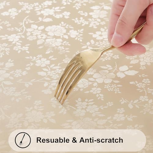 Smiry Rectangle Table Cloth, Waterproof Heavy Duty Vinyl Tablecloths, Wipeable Washable Table Cover For Kitchen And Dining Room thumb #4