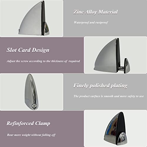 Adjustable Glass Shelf Bracket Large Alloy Brushed Chrome Floating Wood And Glass Bracket Heavy Duty Glass Shelf Wall Mounting Clamps #TOP4
