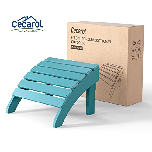 Cecarol Folding Adirondack Ottoman For Adirondack Chair, Folding Easily Adirondack Footstool Without Assembly, Ottoman For Outdoor Porch, Yard, Garden, White-Aco01 #TOP5